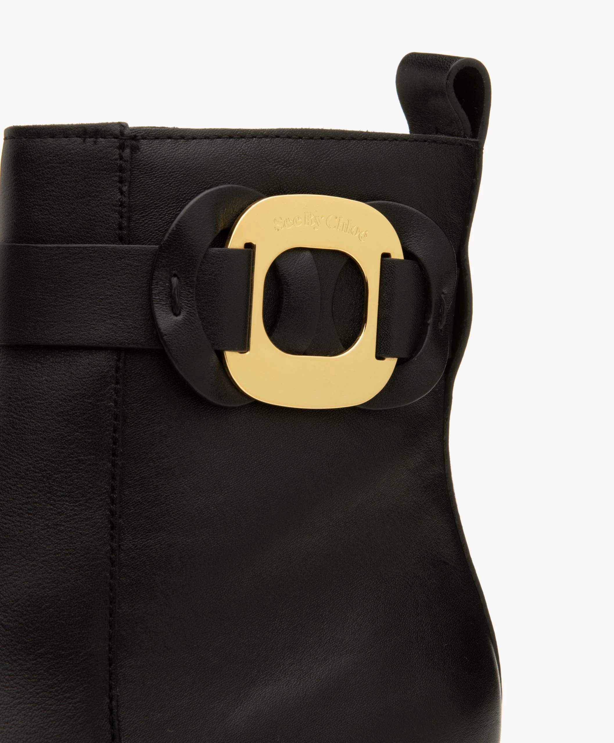 See By Chloé Chany Leren Enkellaarzen - Shiny Gold 8 See By Chloé Chany Leren Enkellaarzen - Shiny Gold - Afbeelding 6