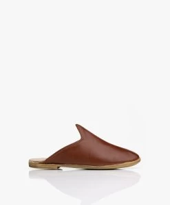 Surée Leren Mules - Copper