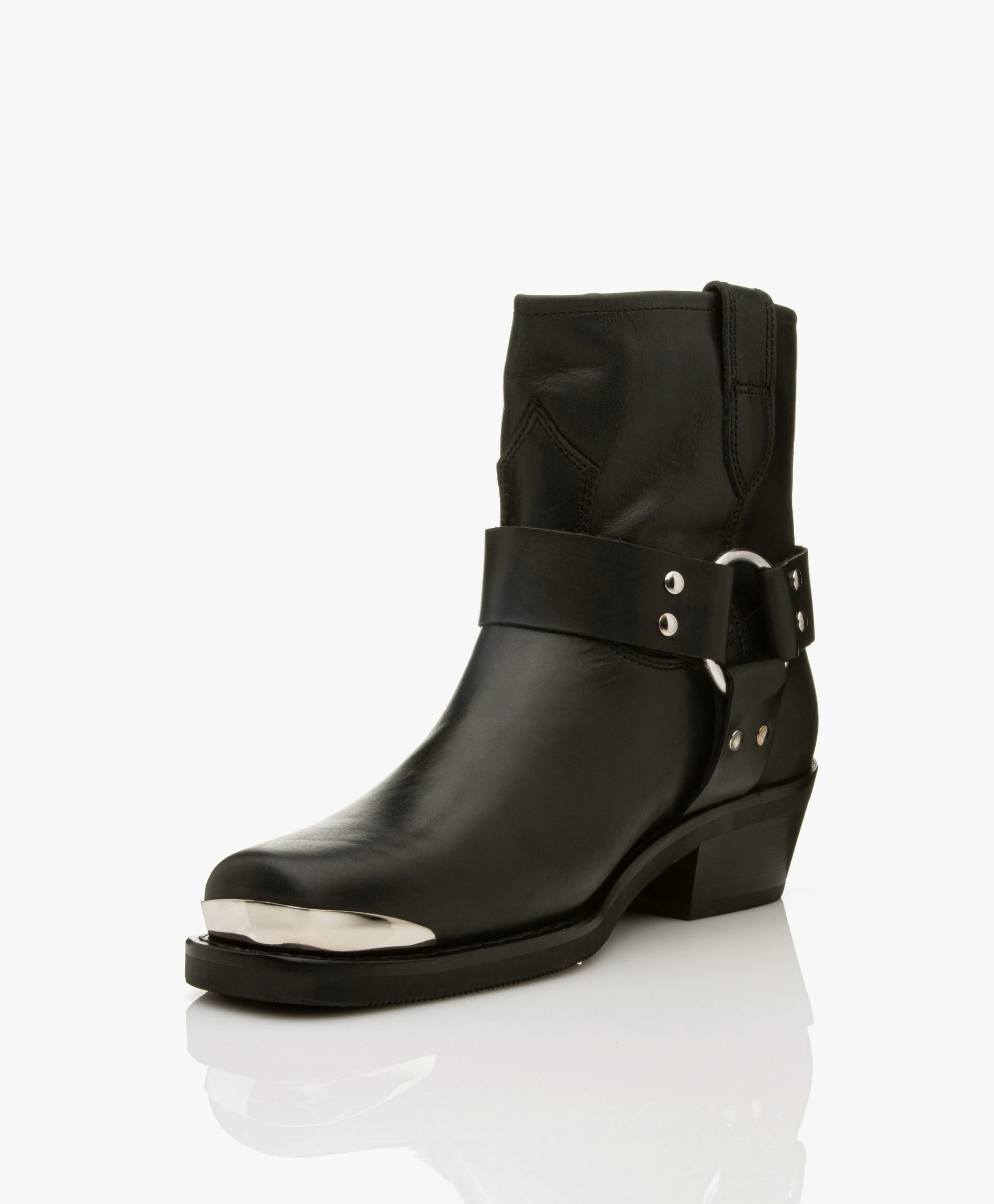 Anine Bing Mid Ryder Leren Enkellaarzen - Zwart 12 Anine Bing Mid Ryder Leren Enkellaarzen - Zwart - Afbeelding 10