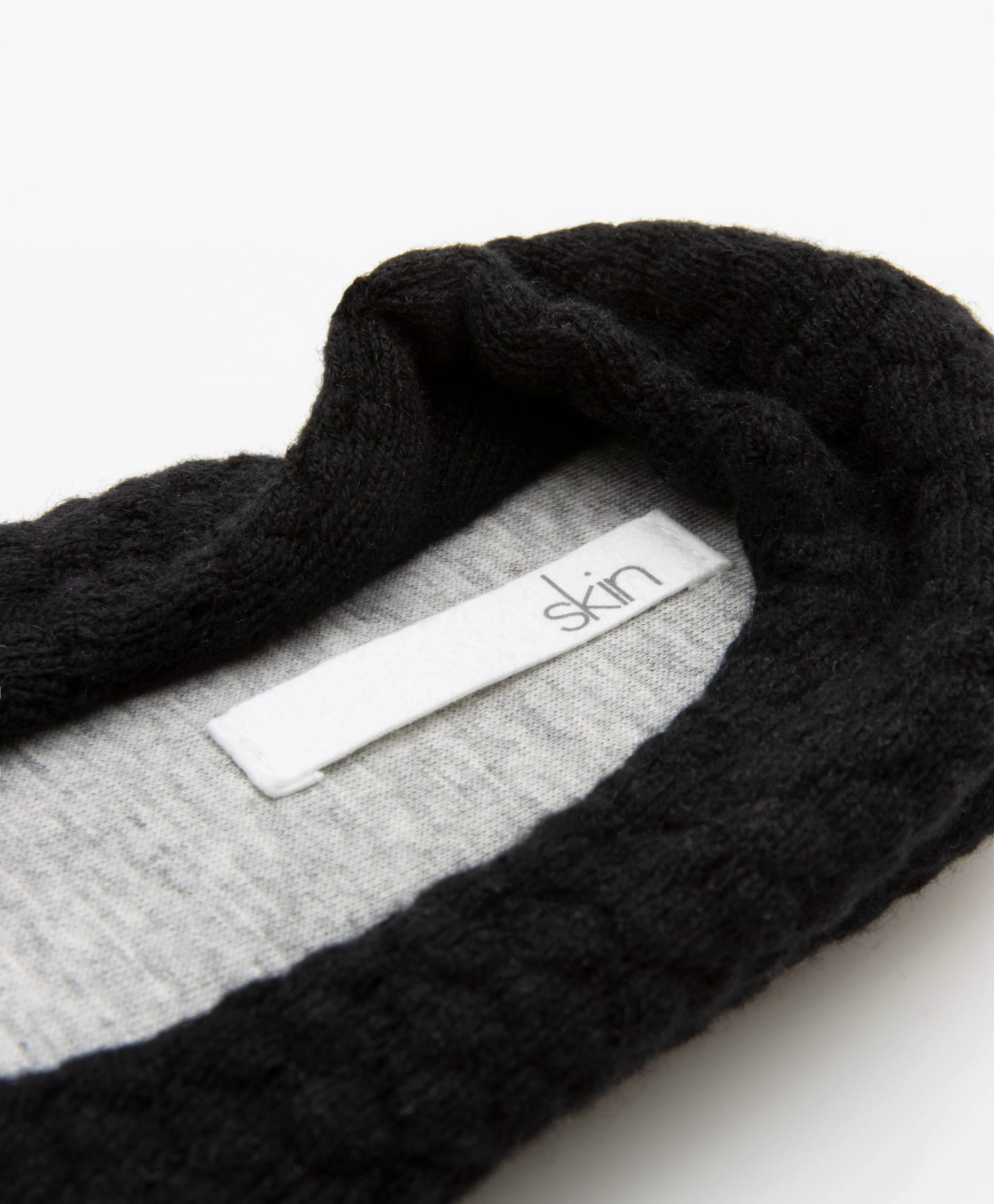 Skin Katoenmix Ballerina Sloffen - Zwart 5 Skin Katoenmix Ballerina Sloffen - Zwart - Afbeelding 3