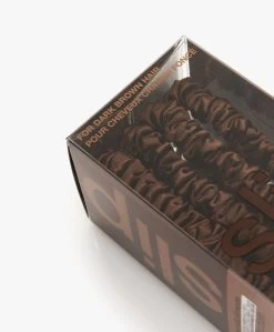 Slip™ 4-Pack Skinnies Zijden Scrunchies - Donkerbruin -Boetiek Modewinkel cb3b8971 eb79 4309 8515 39cc199fc31e 03