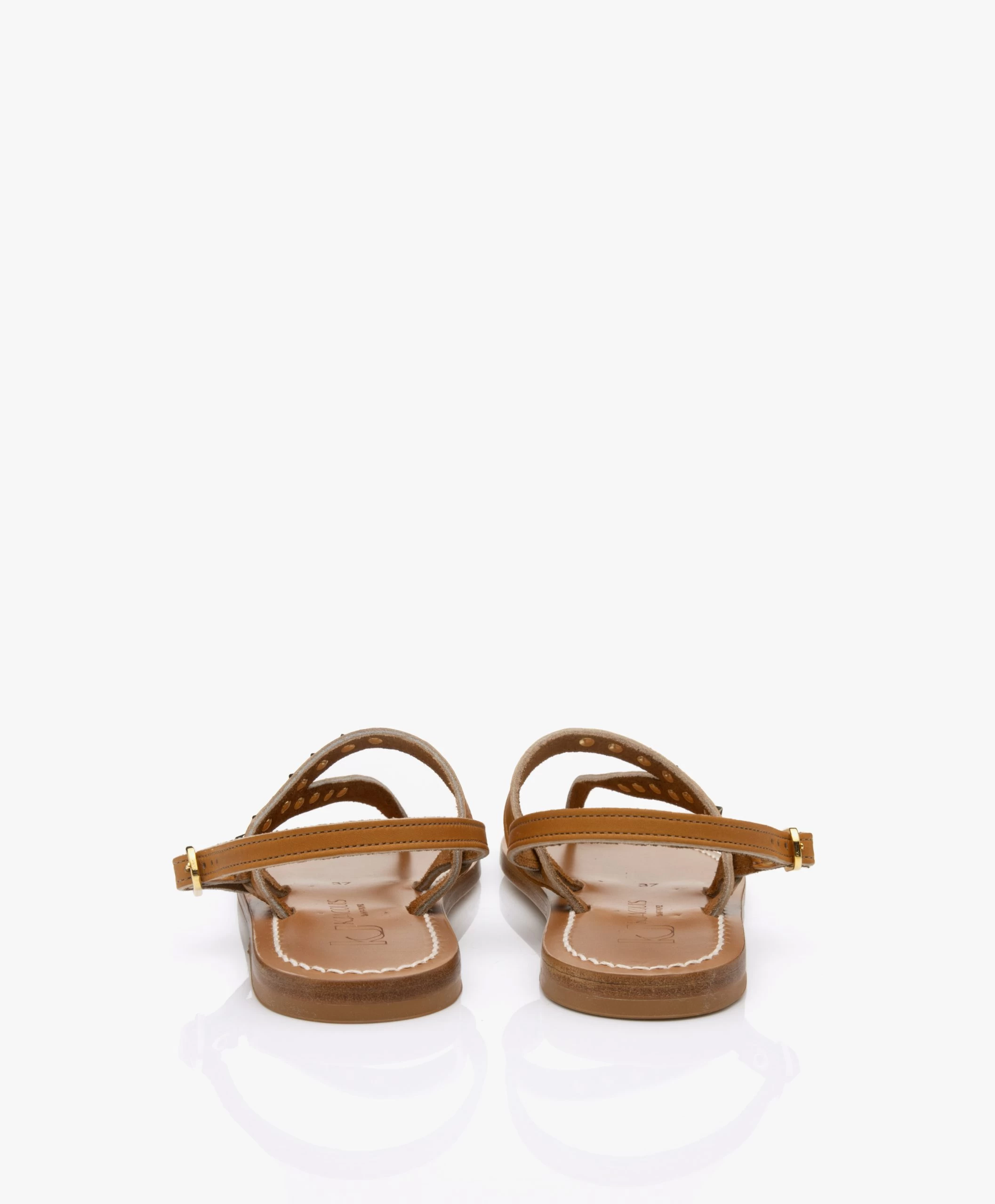 K. Jacques St. Tropez Vahinepiko Leren Sandalen Met Studs - Naturel 8 K. Jacques St. Tropez Vahinepiko Leren Sandalen Met Studs - Naturel - Afbeelding 6
