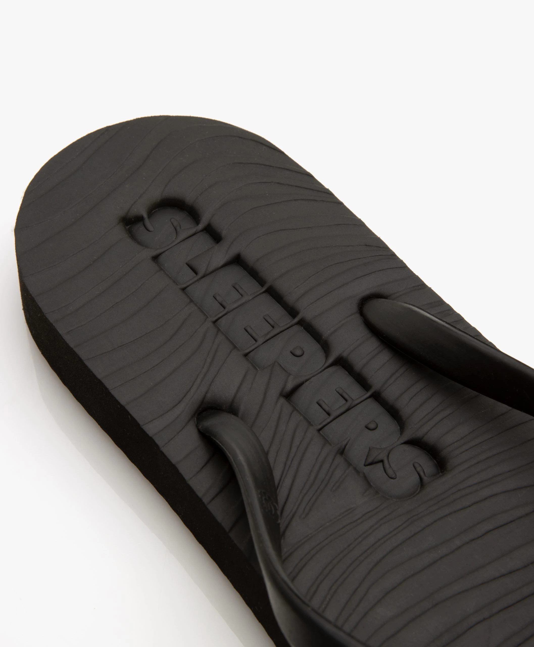 Sleepers Slim Teenslippers Van Natuurlijk Rubber - Zwart 4 Sleepers Slim Teenslippers Van Natuurlijk Rubber - Zwart - Afbeelding 2