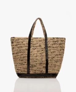 Vanessa Bruno Xl Raffia Shopper - Naturel/Zwart
