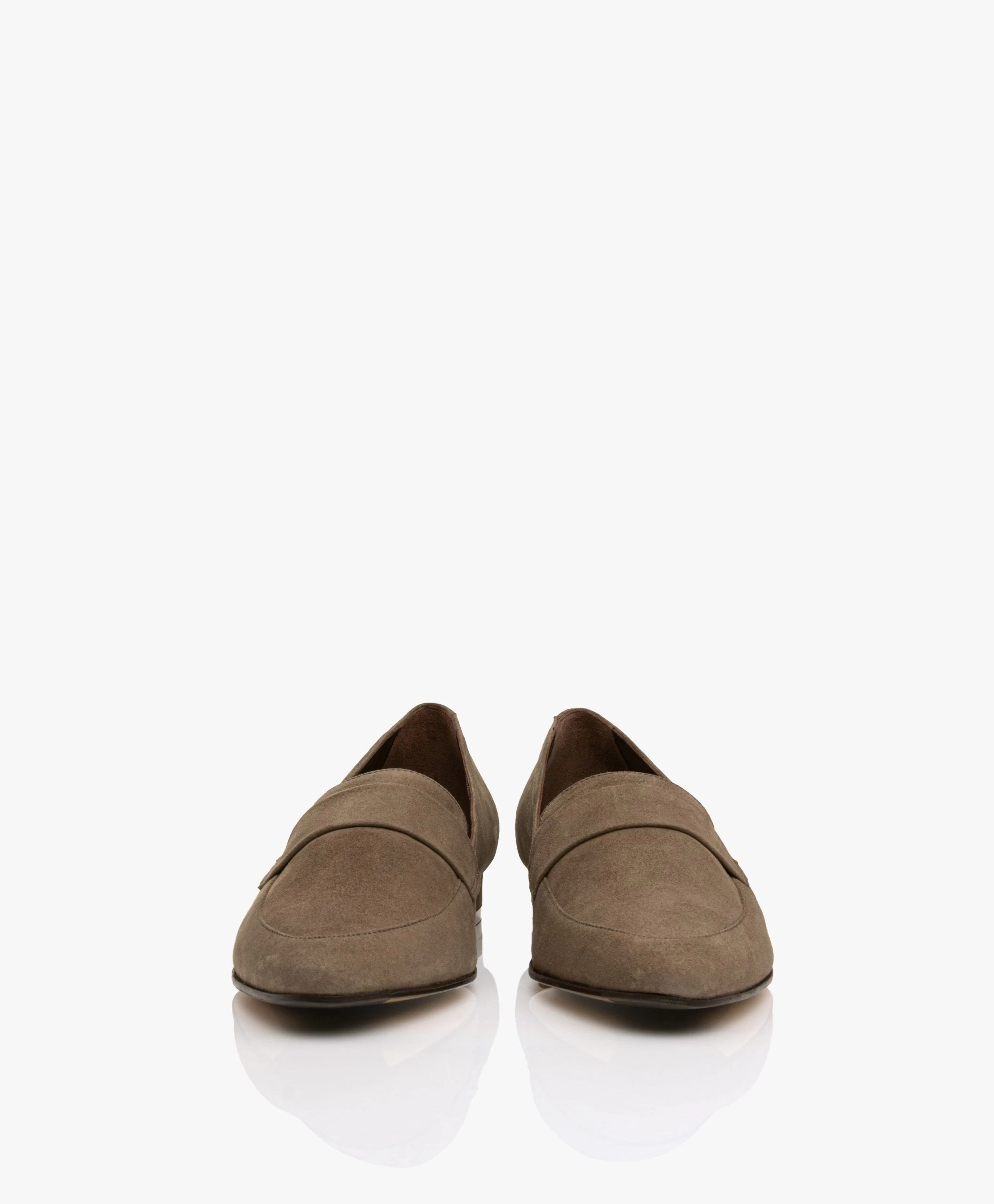 Panara Suède Instapper Met Platte Hak - Taupe 7 Panara Suède Instapper Met Platte Hak - Taupe - Afbeelding 5