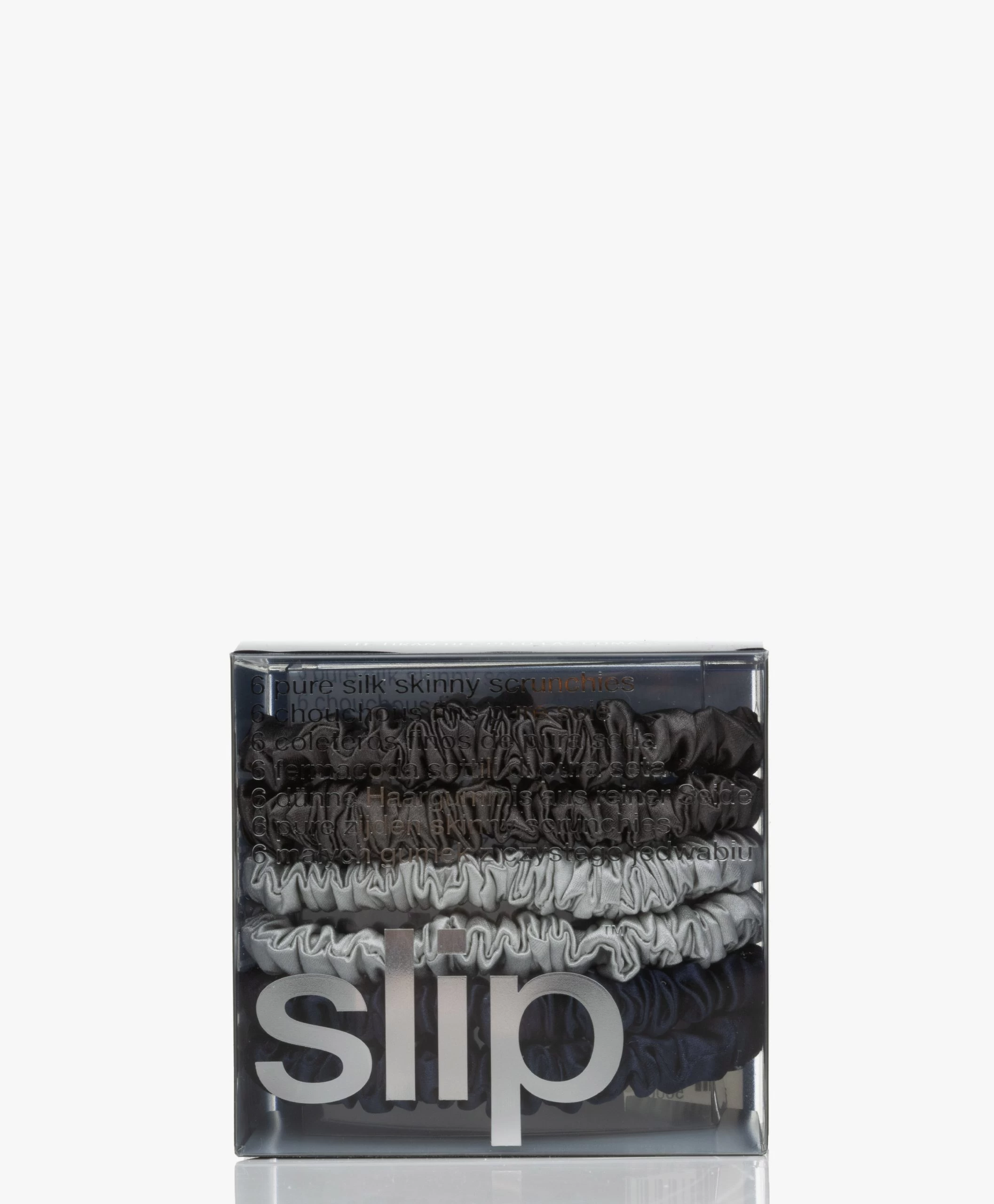 Slip™ 6-Pack Skinnies Zijden Scrunchies - Midnight 5 Slip™ 6-Pack Skinnies Zijden Scrunchies - Midnight - Afbeelding 3