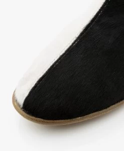 Surée Hairy Leren Two-Tone Mules - Pierrot -Boetiek Modewinkel e2c81160 622f 4d49 bb7b 57217d9ac583