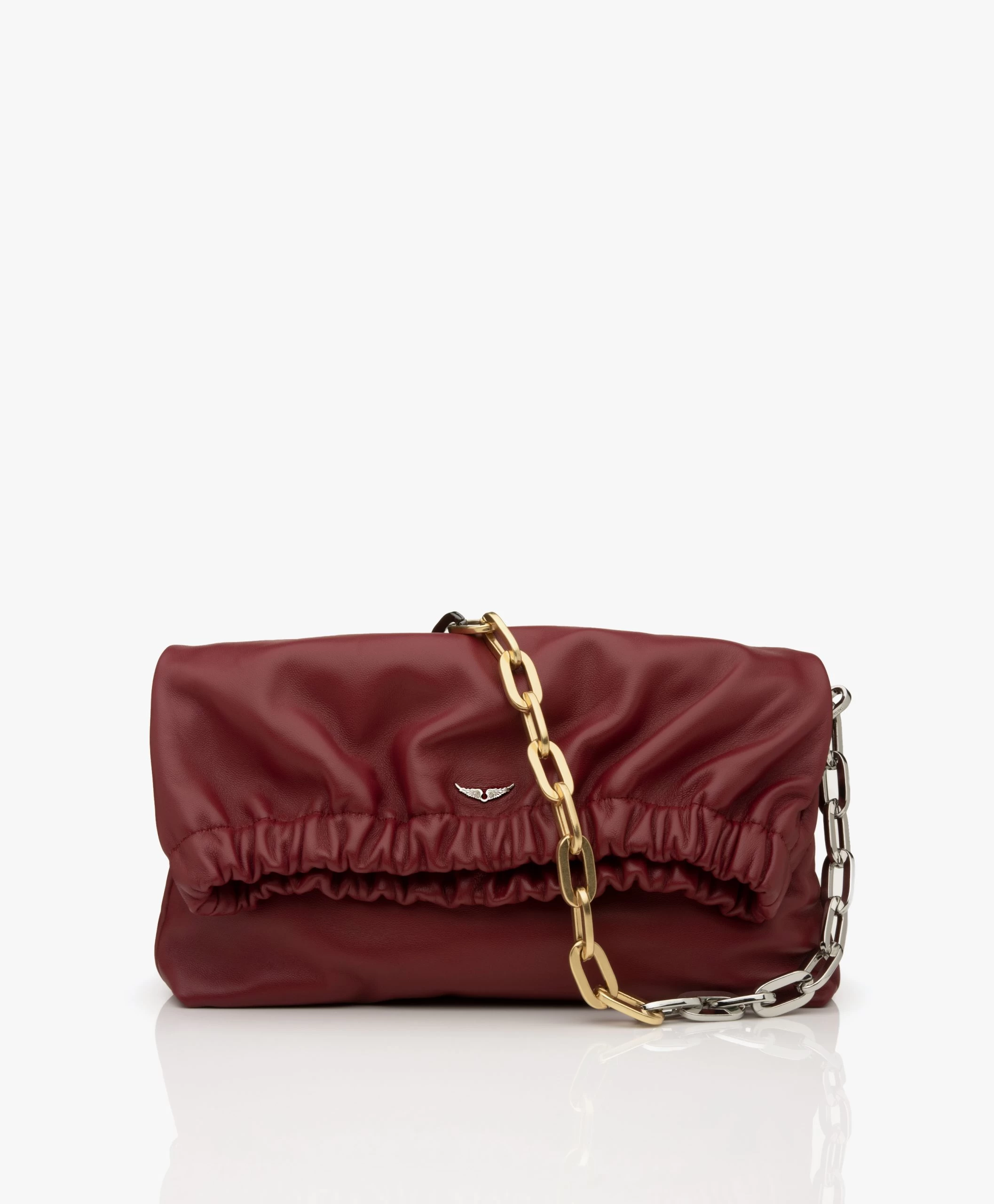 Zadig & Voltaire Rockyssime Smooth Lamsleren Schoudertas - Idyll 3 Zadig & Voltaire Rockyssime Smooth Lamsleren Schoudertas - Idyll