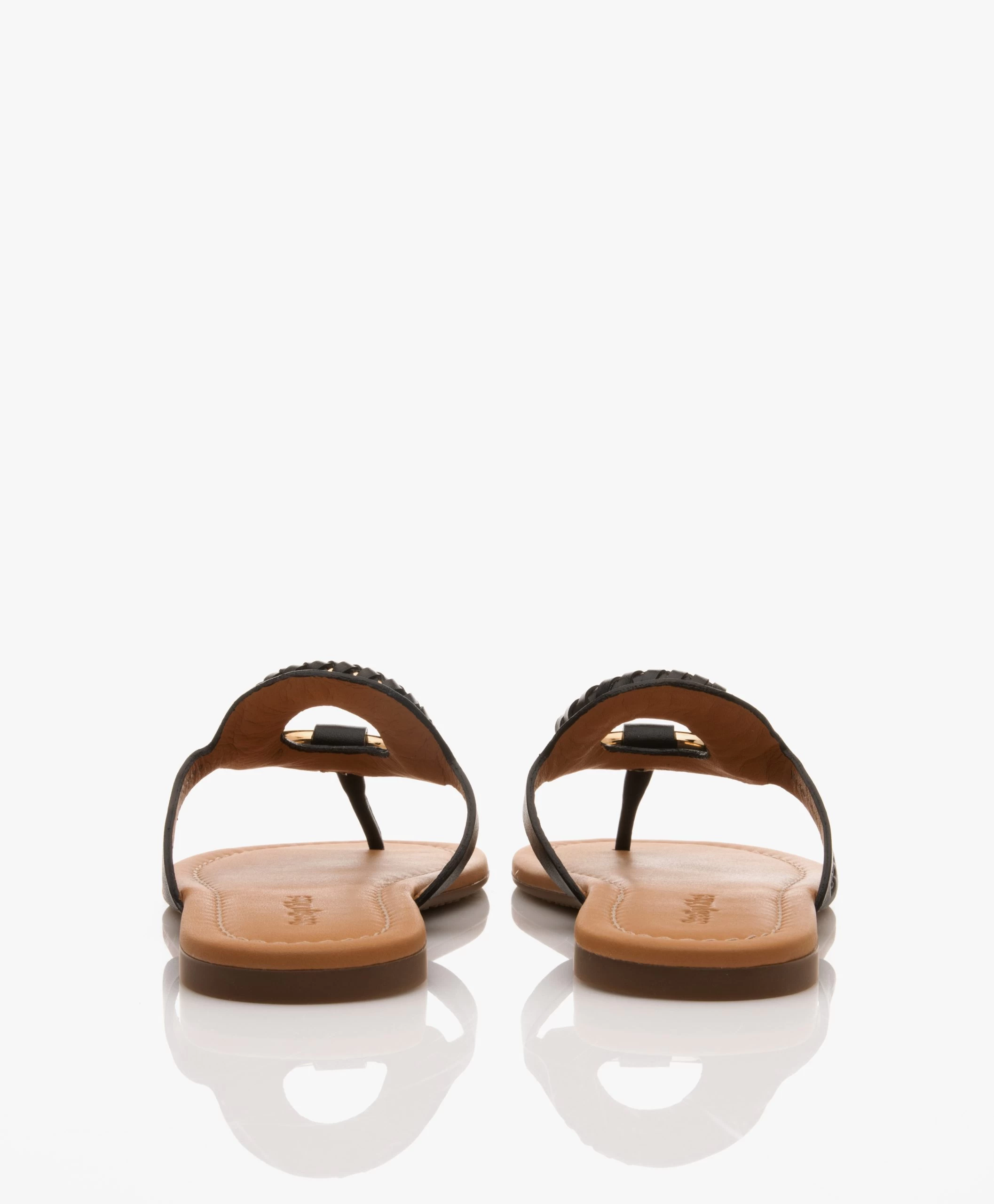 See By Chloé Hana Leren Slippers - Zwart/Bruin 9 See By Chloé Hana Leren Slippers - Zwart/Bruin - Afbeelding 7