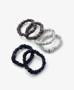 Slipâ„¢ 6-Pack Skinnies Zijden Scrunchies - Midnight