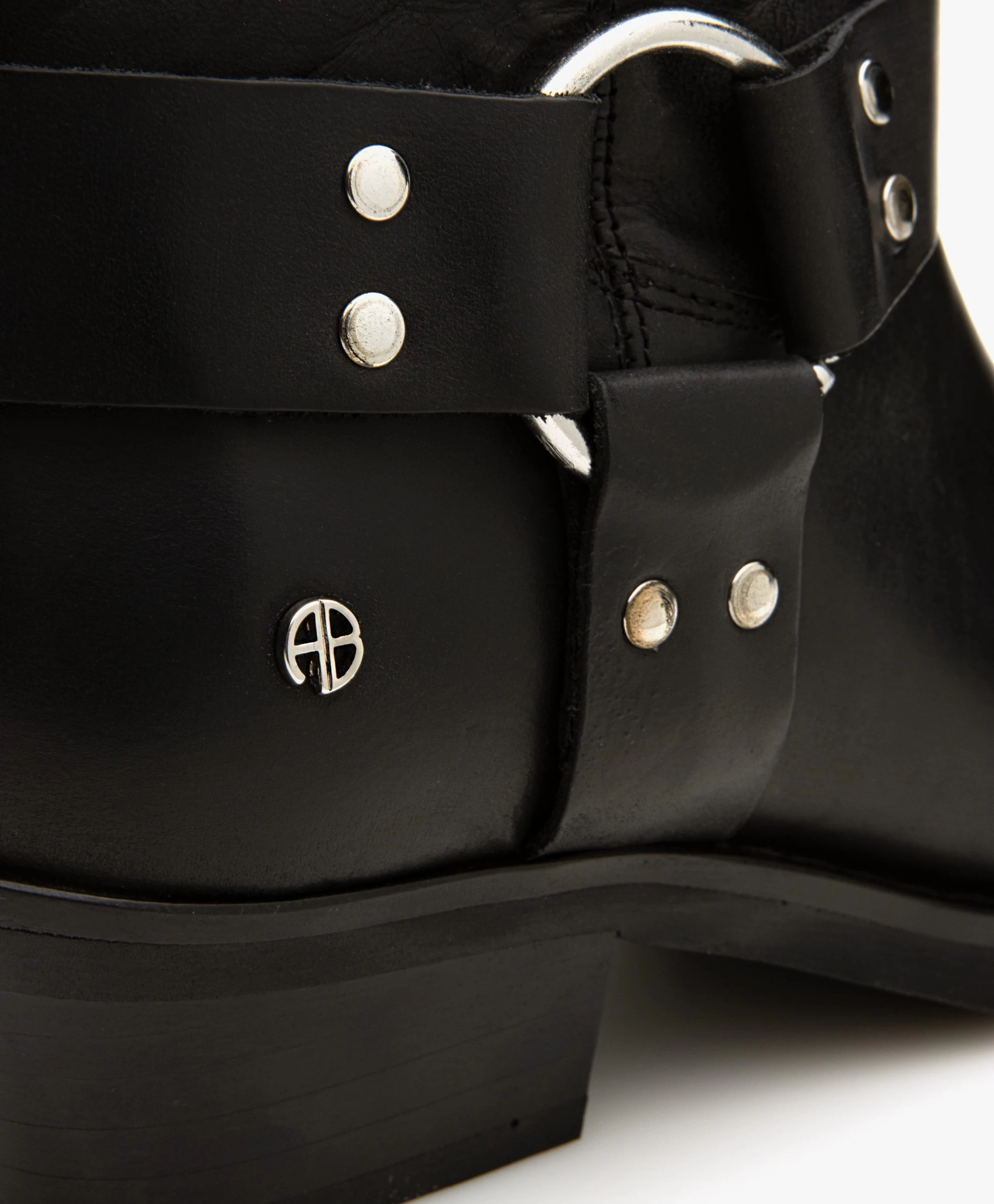 Anine Bing Mid Ryder Leren Enkellaarzen - Zwart 10 Anine Bing Mid Ryder Leren Enkellaarzen - Zwart - Afbeelding 8