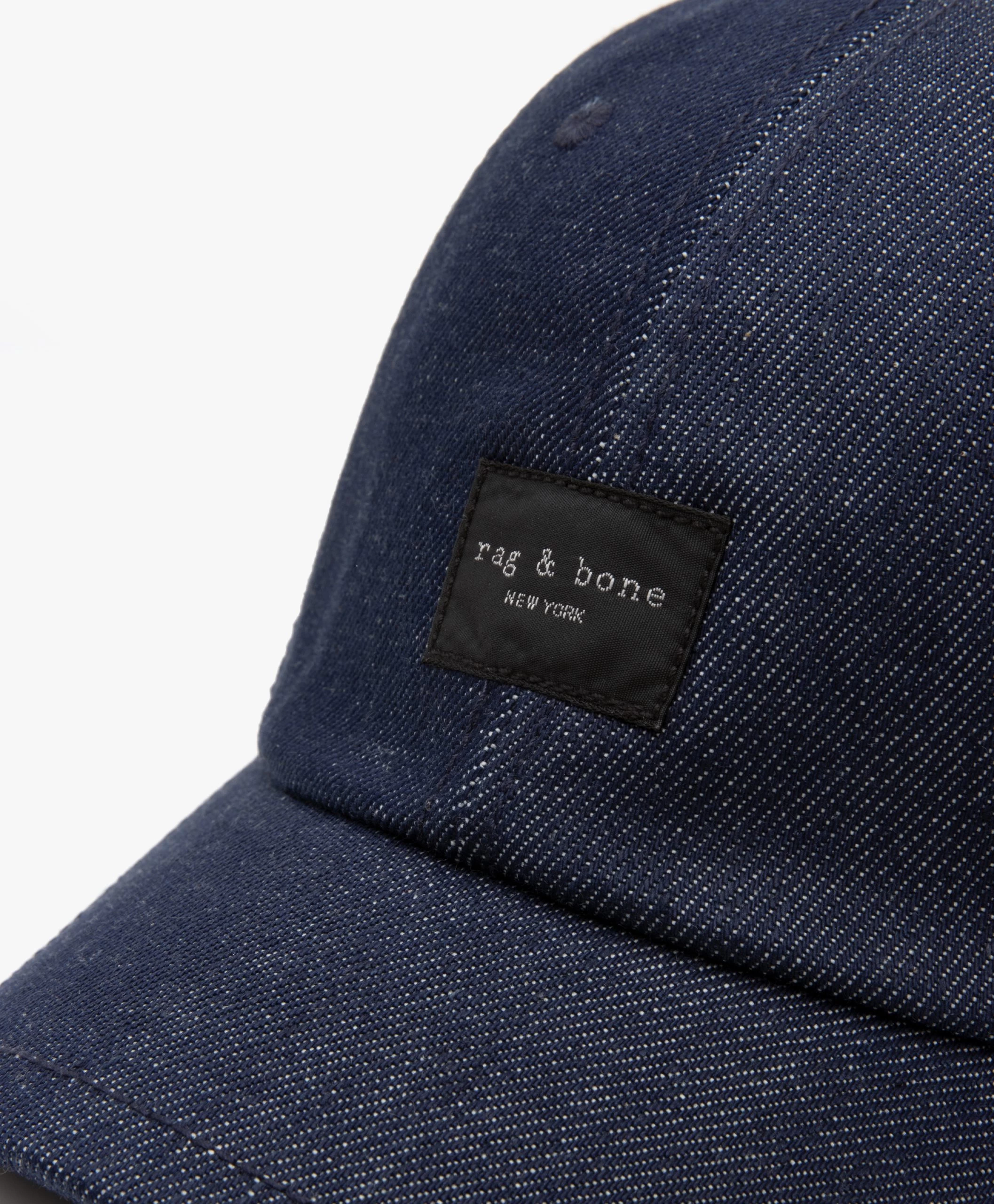 Rag & Bone Addison Denim Baseball Cap - Indigo 5 Rag & Bone Addison Denim Baseball Cap - Indigo - Afbeelding 3